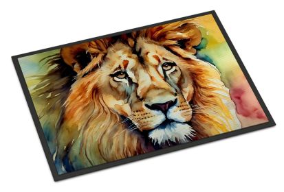 NEW Lion Doormat Front Door Mat Indoor Outdoor Rugs for Entryway, Non Slip Washable Low Pile, 18H X 27W