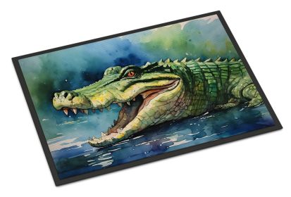 NEW Crocodile Doormat Front Door Mat Indoor Outdoor Rugs for Entryway, Non Slip Washable Low Pile, 18H X 27W