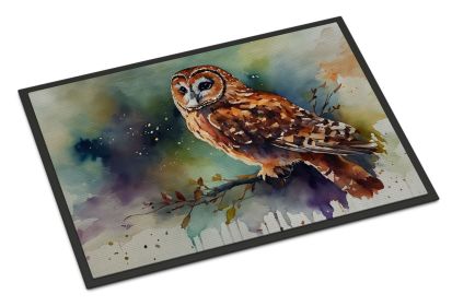 NEW Tawny Owl Doormat Front Door Mat Indoor Outdoor Rugs for Entryway, Non Slip Washable Low Pile, 18H X 27W