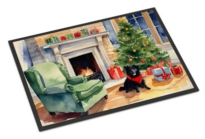 NEW Schipperke Cozy Christmas Doormat Front Door Mat Indoor Outdoor Rugs for Entryway, Non Slip Washable Low Pile, 18H X 27W