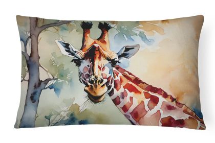 NEW Watercolor Wildlife Throw Pillow Throw Pillow for Indoor Couch Bed Outdoor Patio Washable, Giraffe 2914,12Hx16W