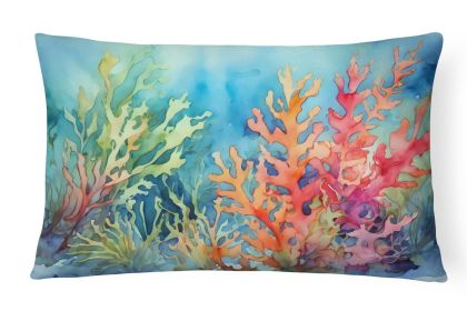 Nautical Collection Throw Pillow Throw Pillow for Indoor Couch Bed Outdoor Patio Washable, Seaweed 2825,12Hx16W