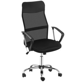 Ergonomic Mesh Office Chair, High Back Computer Desk Chair with Adjustable Height, Tilt Function, Armrest, 360° Swivel for Home Office, Black