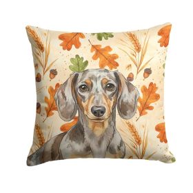 Dapple Dachshund Heirloom Fall Throw Pillow Decorative Indoor Outdoor Accent Cushion for Couch, Bed or Patio, 18Hx18W (Option: Default)