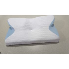 New Slow-rebound Zero-pressure Memory Foam Pillow (Option: Blue-Pillowcase 2.0)