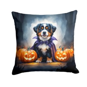 Bernese Mountain Dog Puppy Halloween Throw Pillow Machine Washable, Indoor Outdoor Decorative Pillow for Couch, Bed or Patio, 14Hx14W (Option: Default)