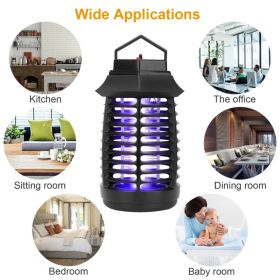 Bug Zapper Electric UV Mosquito Killer Lamp Insect Killer Light Pest Fly Trap Catcher Harmless Odorless Noiseless Narrow Safe Gap For Home Restau (Option: AS  PIC)