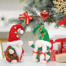 Christmas Gnomes Plush, 2 Pack Handmade Elf Santa Tomte Swedish Gnome Scandinavian Figurine Nordic Gnomes Plush Christmas Elf Doll Christmas Deco (Option: red&green)