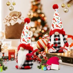 Christmas Gnomes Plush - Xmas Gnomes Santa Scandinavian Tomte Ornaments - Buffalo Check Plaid Christmas Doll - Xmas Decorations for Home, Office, (Option: Christmas Cardinal Gnomes)