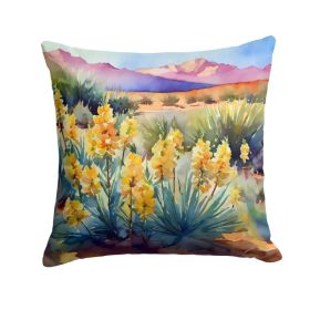 New Mexico Yucca Flower in Watercolor Throw Pillow Machine Washable, Indoor Outdoor Decorative Pillow for Couch, Bed or Patio, 14Hx14W (Option: Default)