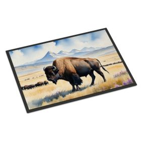 Prairie Bison Doormat Front Door Mat Indoor Outdoor Rugs for Entryway, Non Slip Washable Low Pile, 24H X 36W (Option: Default)