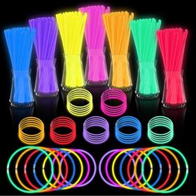 Glow Sticks Bulk Party Pack- Ultra Bright 50pk Glow In The Dark Party Supplies, Neon Party Favors, Glow Sticks Party Supplies Glow Necklaces And (Option: MULTI)