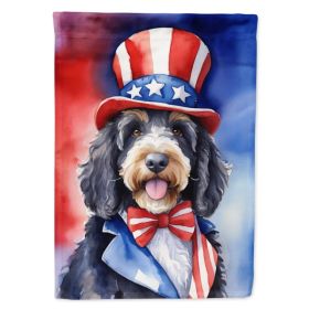 Bernedoodle Patriotic American Garden Flag Mailbox Flag Decorative Yard Flag Banner Outside Patio Artwork Yard Flower Beds, Garden Size, Multicol (Option: Default)