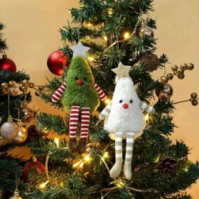 2pcs Christmas Tree Ornament Set with Candy Canes, Snowmen & Gingerbread Men - Indoor/Window Hanging Decorations, No Electricity Needed (Option: Christmas tree)
