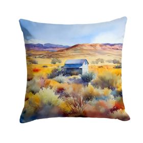 Nevada Sagebrush in Watercolor Throw Pillow Machine Washable, Indoor Outdoor Decorative Pillow for Couch, Bed or Patio, 18Hx18W (Option: Default)