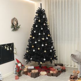 Unlit Artificial Christmas Tree (Option: Black-1100x260x280 mm)