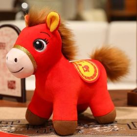 20/30/40cm 2026 Year of The Horse Plush Mascot New Year Mascot Horse Plush Toys Decor Festival Gift (Stand,20cm/7.8'') (Option: 20cm)