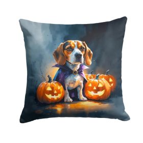 Beagle Puppy Halloween Throw Pillow Machine Washable, Indoor Outdoor Decorative Pillow for Couch, Bed or Patio, 18Hx18W (Option: Default)