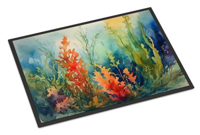 NEW Seaweed Doormat Front Door Mat Indoor Outdoor Rugs for Entryway, Non Slip Washable Low Pile, 18H X 27W (Default: Default)