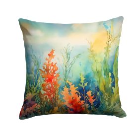 Seaweed Throw Pillow Machine Washable, Indoor Outdoor Decorative Pillow for Couch, Bed or Patio, 18Hx18W (Default: Default)