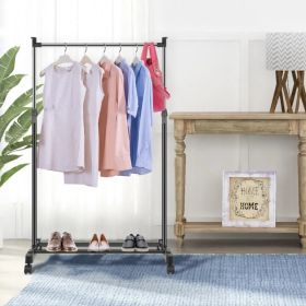 15kg/33lbs Garment Racks 3.12ft-4.80ft Height Adjustable Clothes Stand Foldable Clothes Hanger w/ Wheels Storage Shelf For Dormitory Home (Option: Silver)
