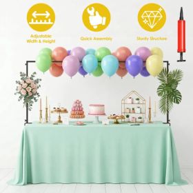 Adjustable Table Arch Decor Stand, Clamp-on Over-the-Table Metal Rod Frame, Detachable Reusable Tabletop Stand for Wedding Baby Shower Holiday Pa (Option: 2PCS)
